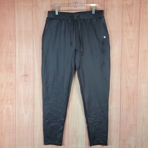 Brutal‎ Buddha Jogger Pants Womens Large Gray Logo Skinny Leg Drawstring Running